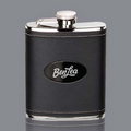 Shelburne Hip Flask - 6oz Black/Black Nickel Plate